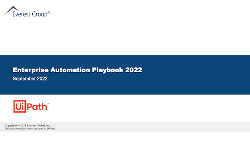 Everest Group Enterprise Automation Playbook 2022